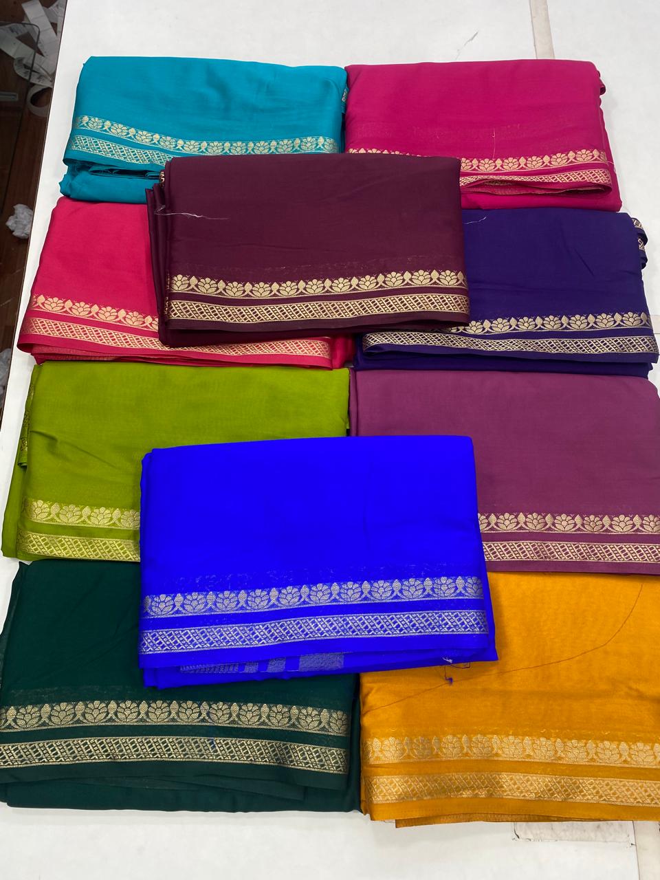 Mysore Crepe Self Saree(2910)