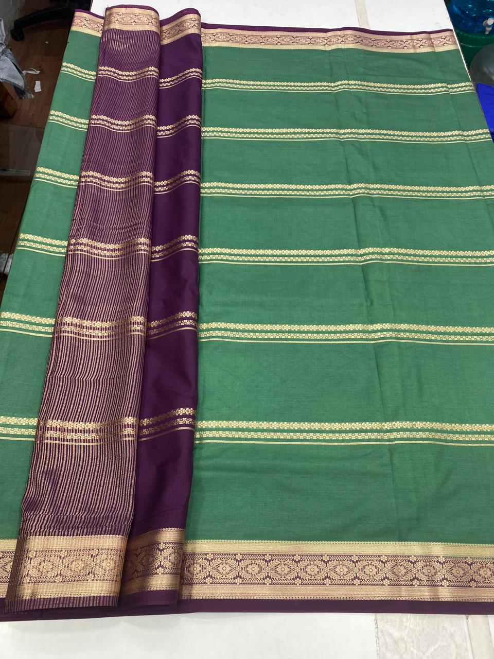 Mysore  Crepe  Lines Saree(2923B)