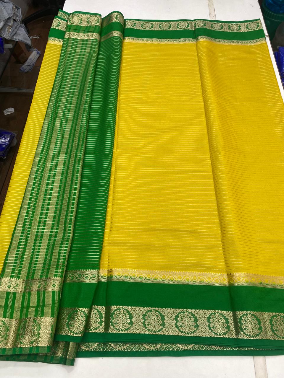 Mysore Crepe Lines Saree (2923C)