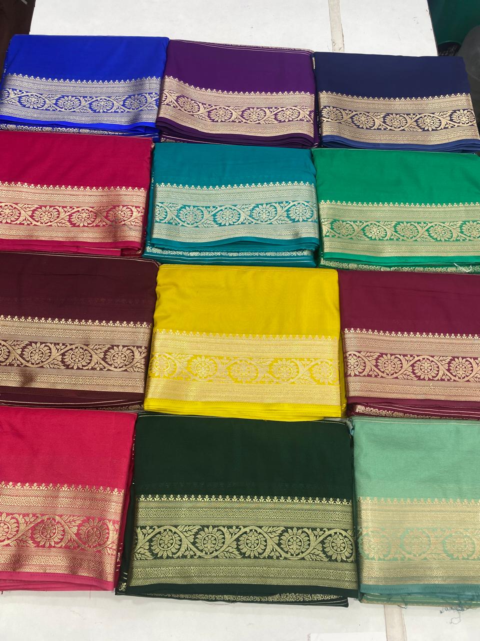 Mysore Crepe Self Saree(2930)