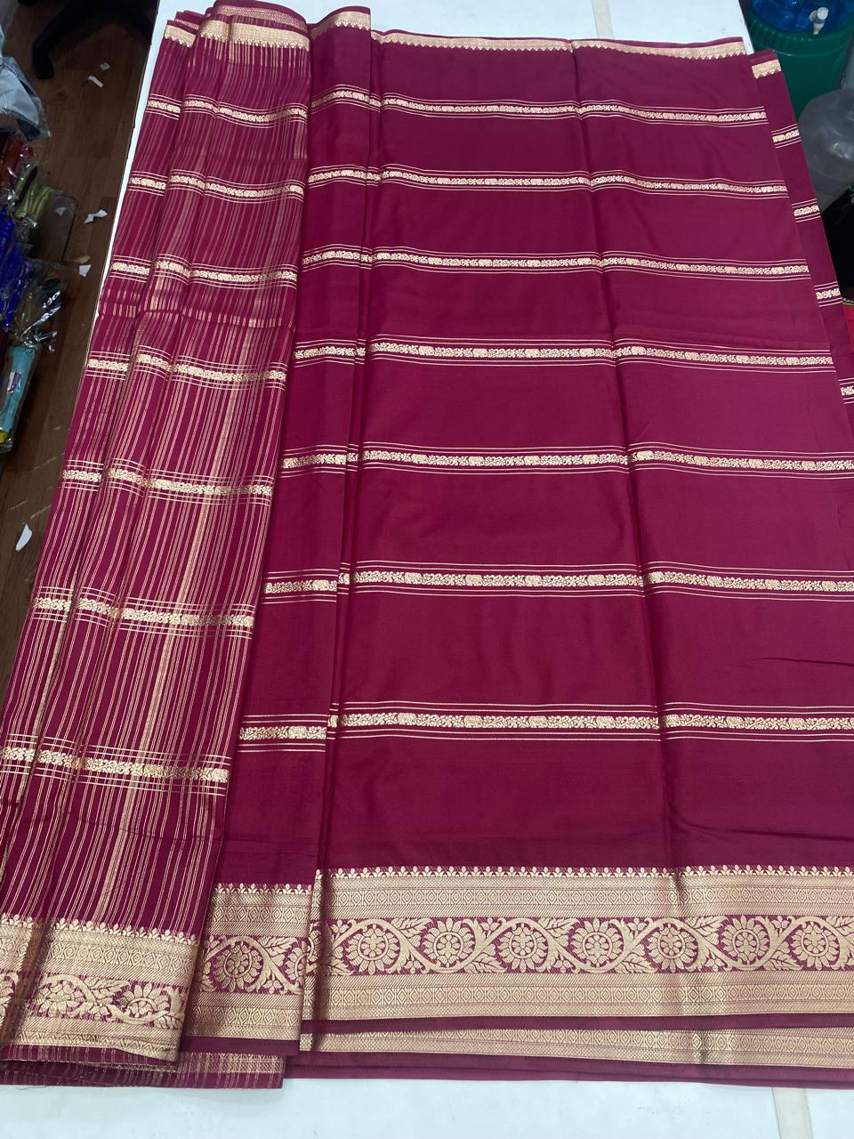 Mysore Crepe Self Saree(2930)