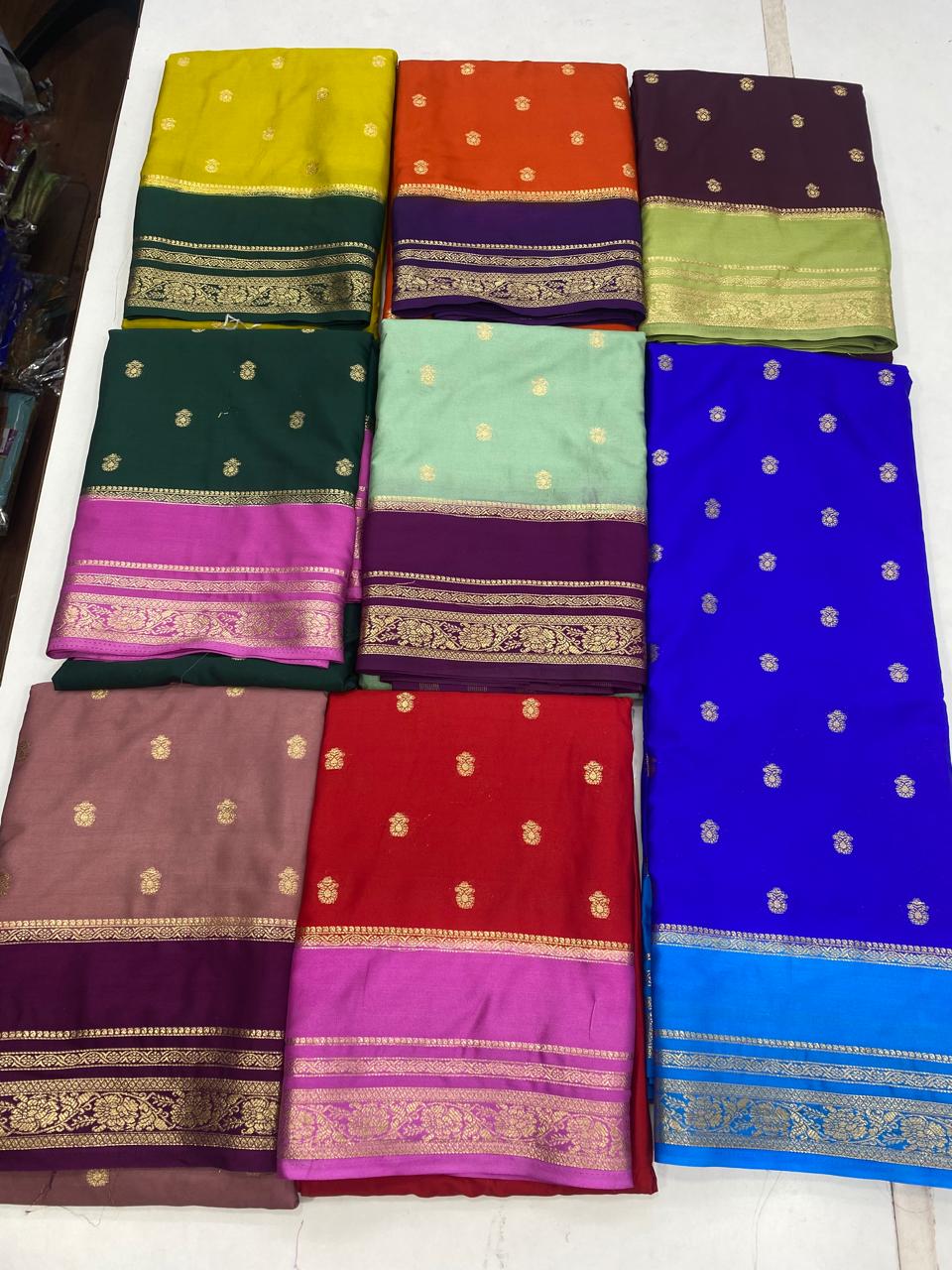 Mysore Crepe Butta Saree(2941B)
