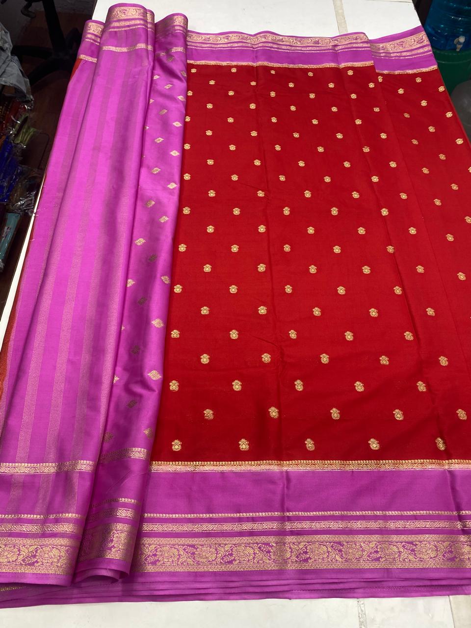 Mysore Crepe Butta Saree(2941B)