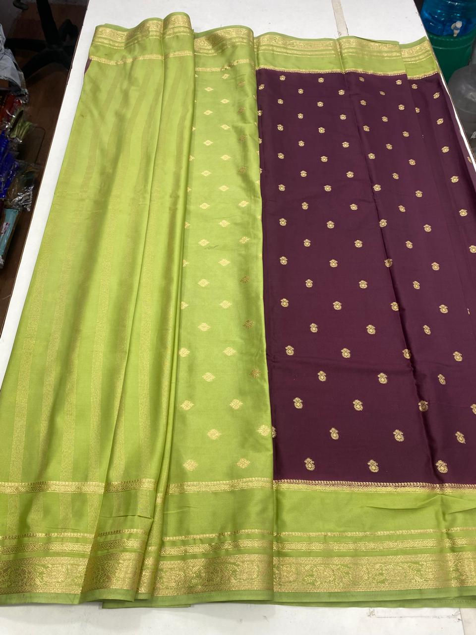 Mysore Crepe Butta Saree(2941B)