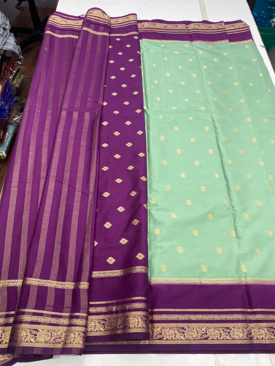 Mysore Crepe Butta Saree(2941B)