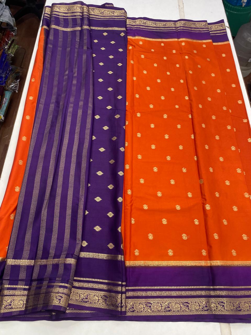 Mysore Crepe Butta Saree(2941B)