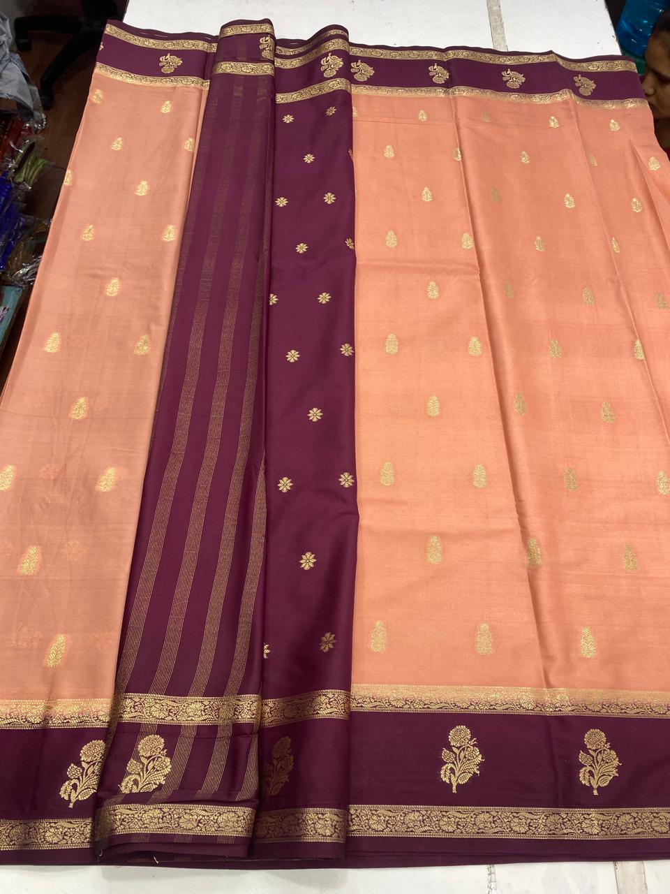 Mysore Crepe Butta Saree(2941A)