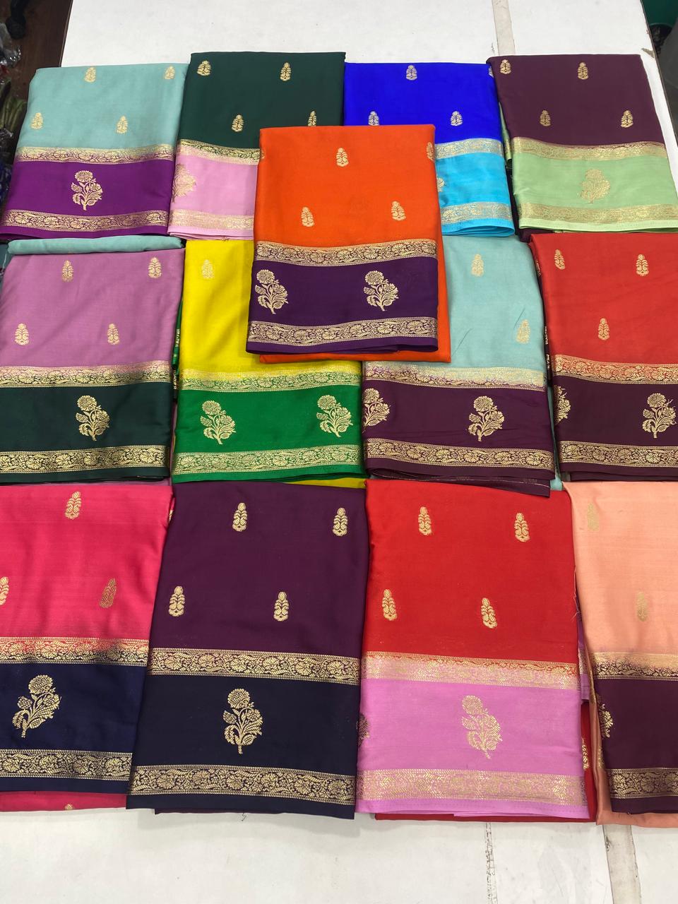 Mysore Crepe Butta Saree(2941A)
