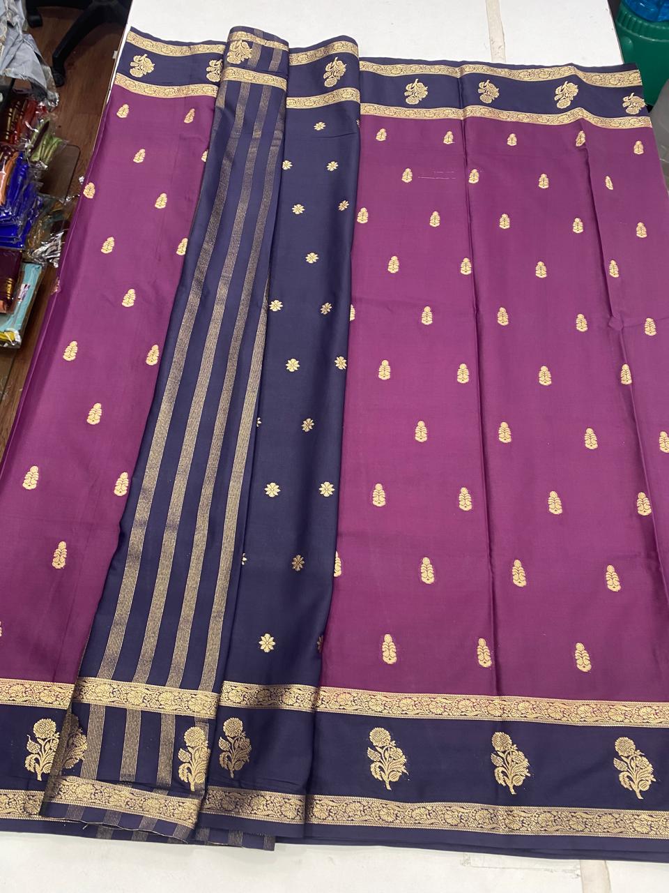 Mysore Crepe Butta Saree(2941A)