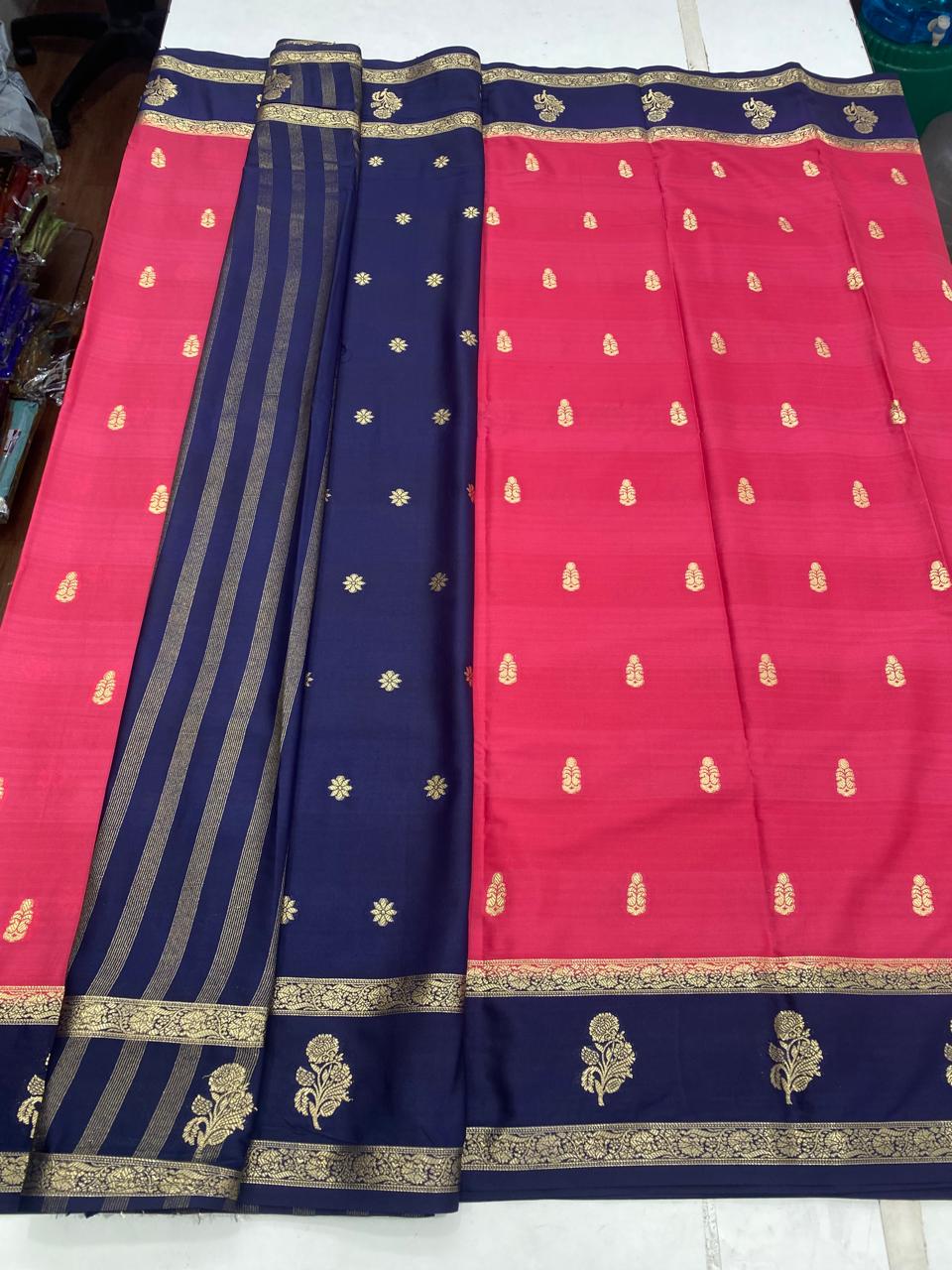 Mysore Crepe Butta Saree(2941A)