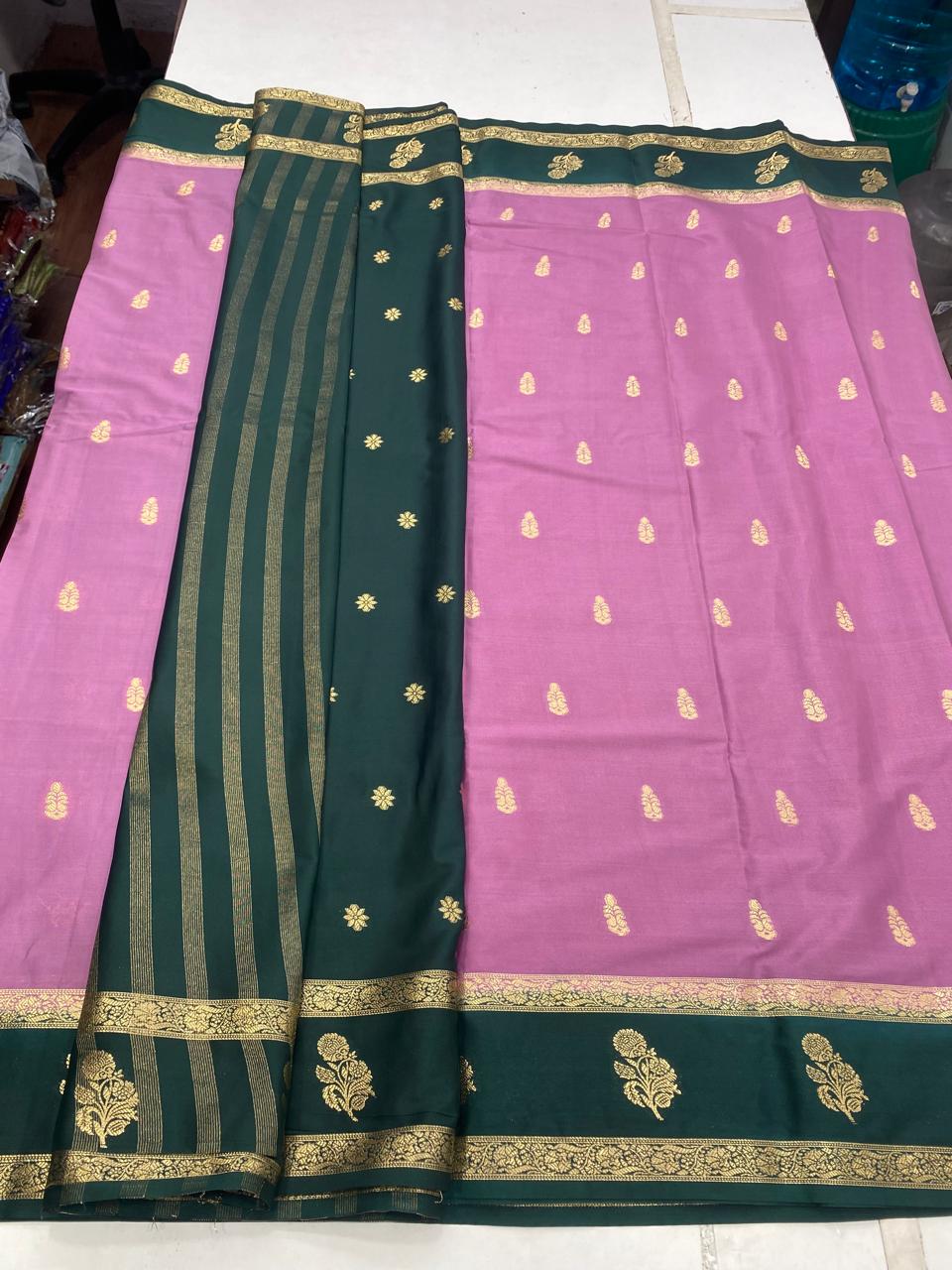 Mysore Crepe Butta Saree(2941A)