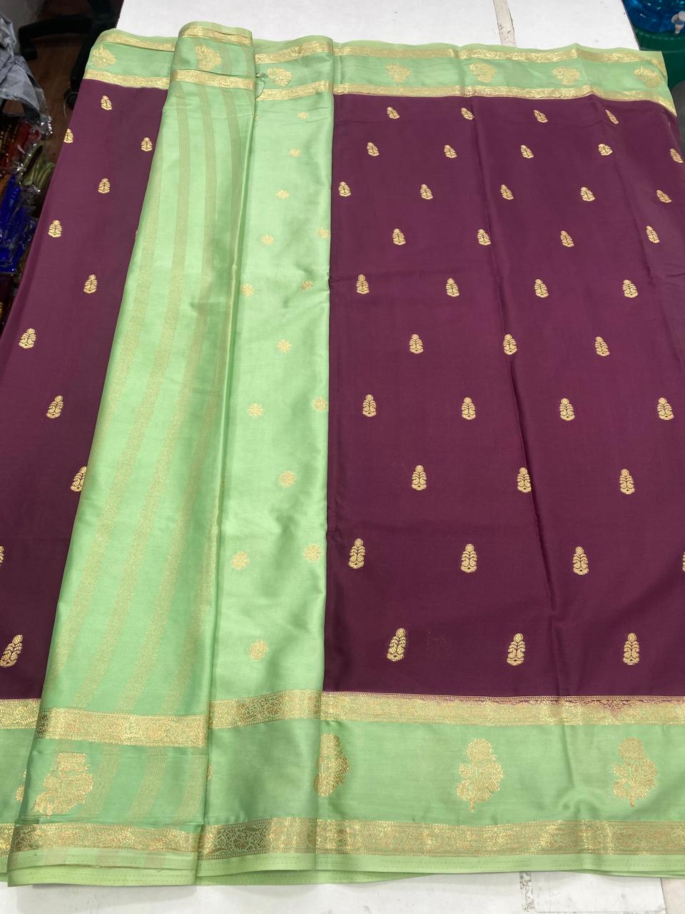 Mysore Crepe Butta Saree(2941A)