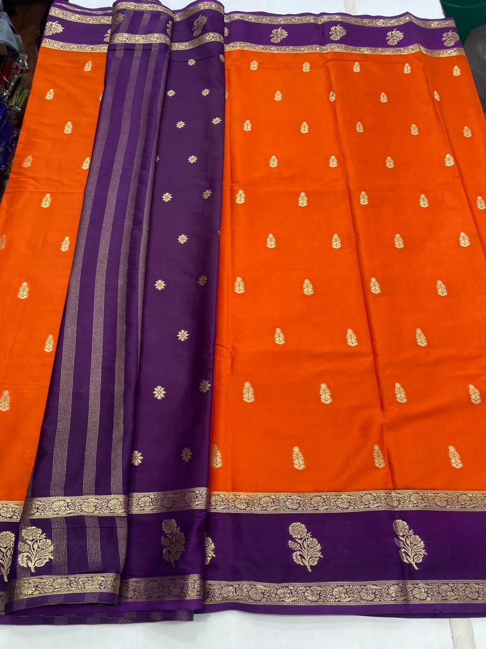 Mysore Crepe Butta Saree(2941A)