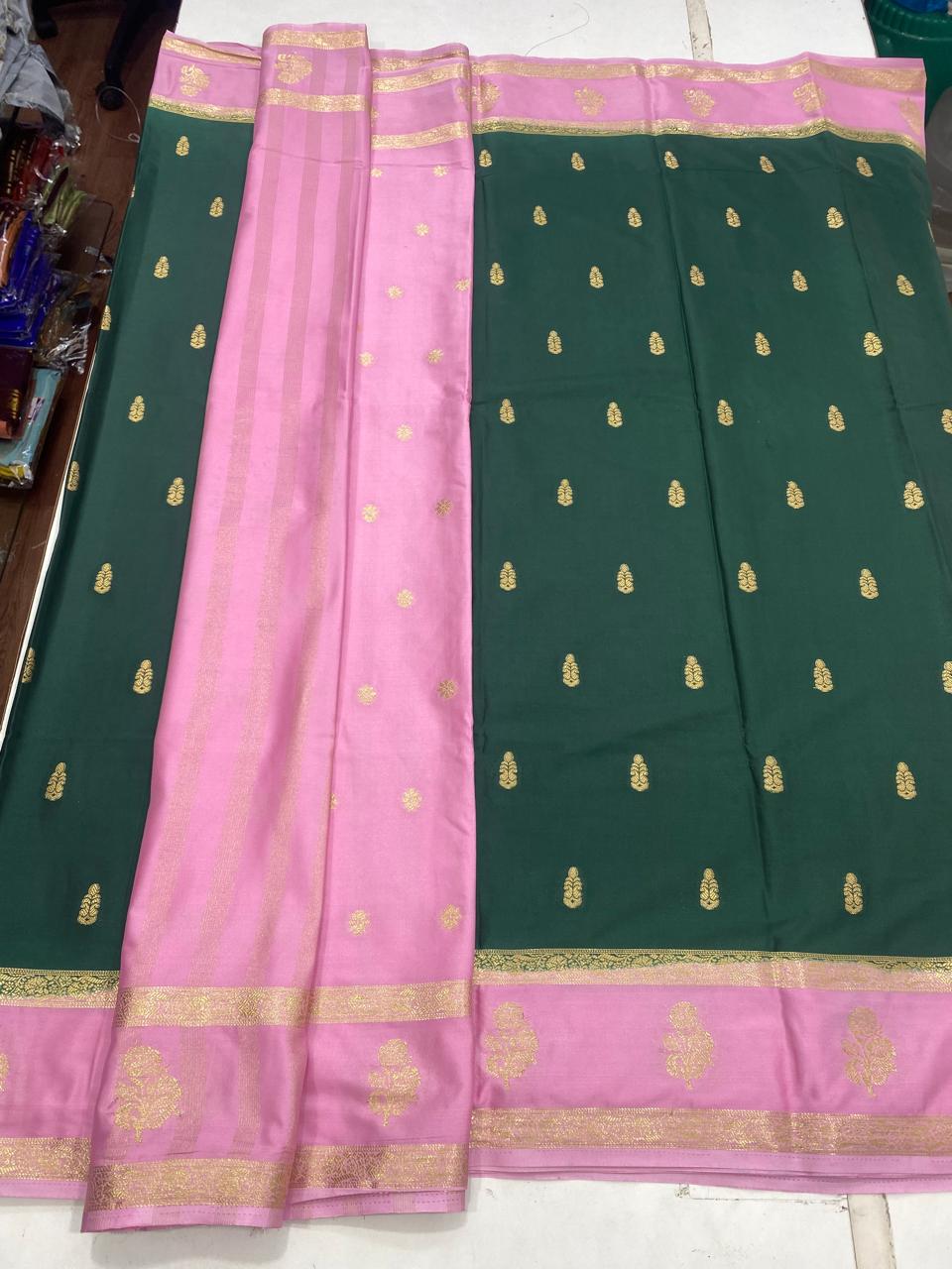 Mysore Crepe Butta Saree(2941A)
