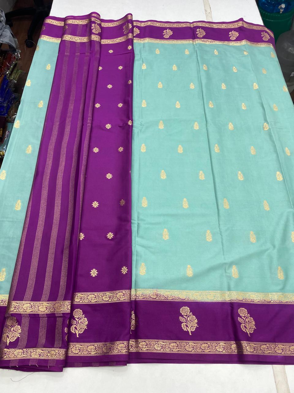 Mysore Crepe Butta Saree(2941A)