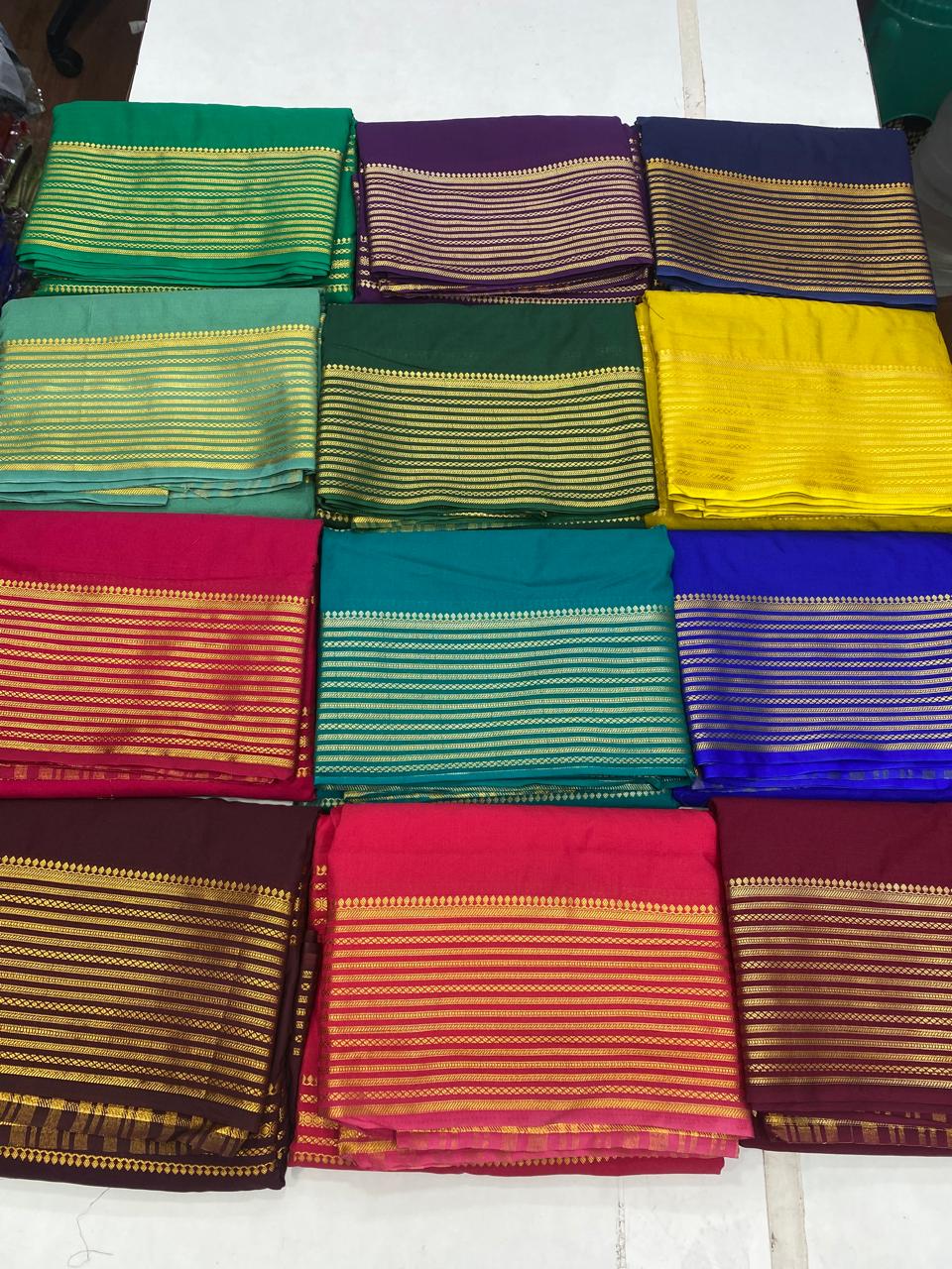 Crepe Georgette Body Lines Jari Border Saree (2934B)