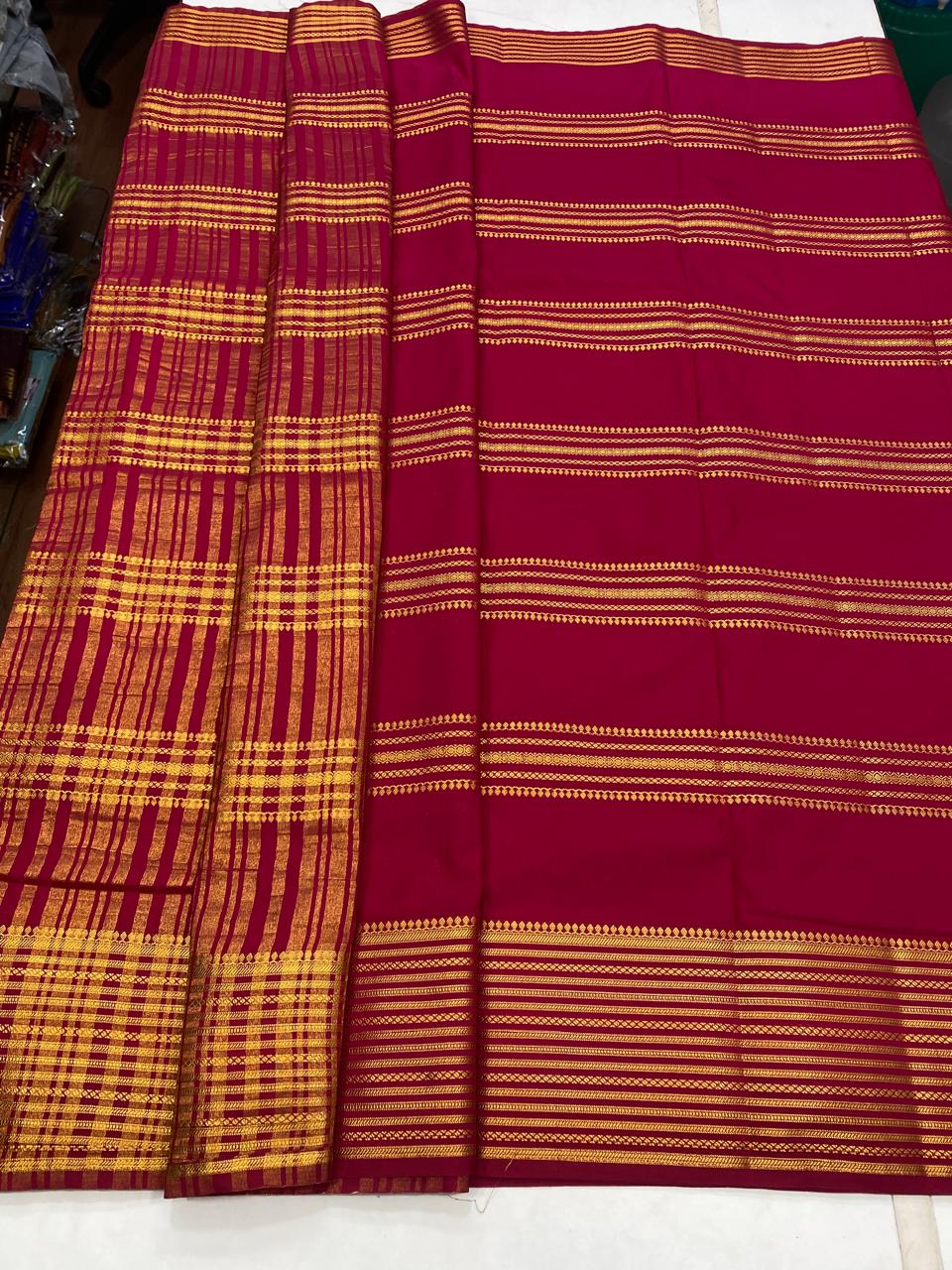 Crepe Georgette Body Lines Jari Border Saree (2934B)