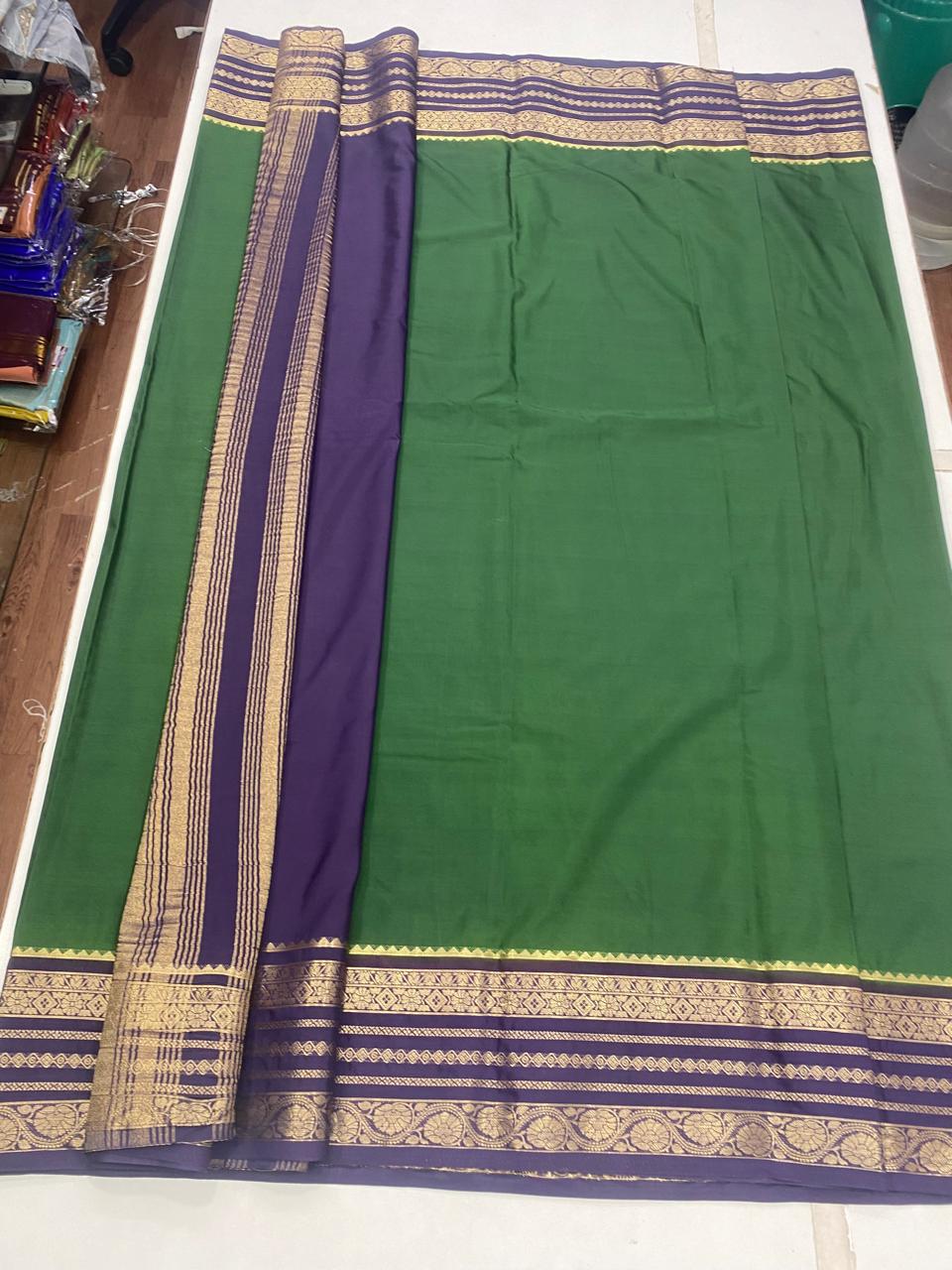 Mysore Crepe Zari Border Saree (2944B)
