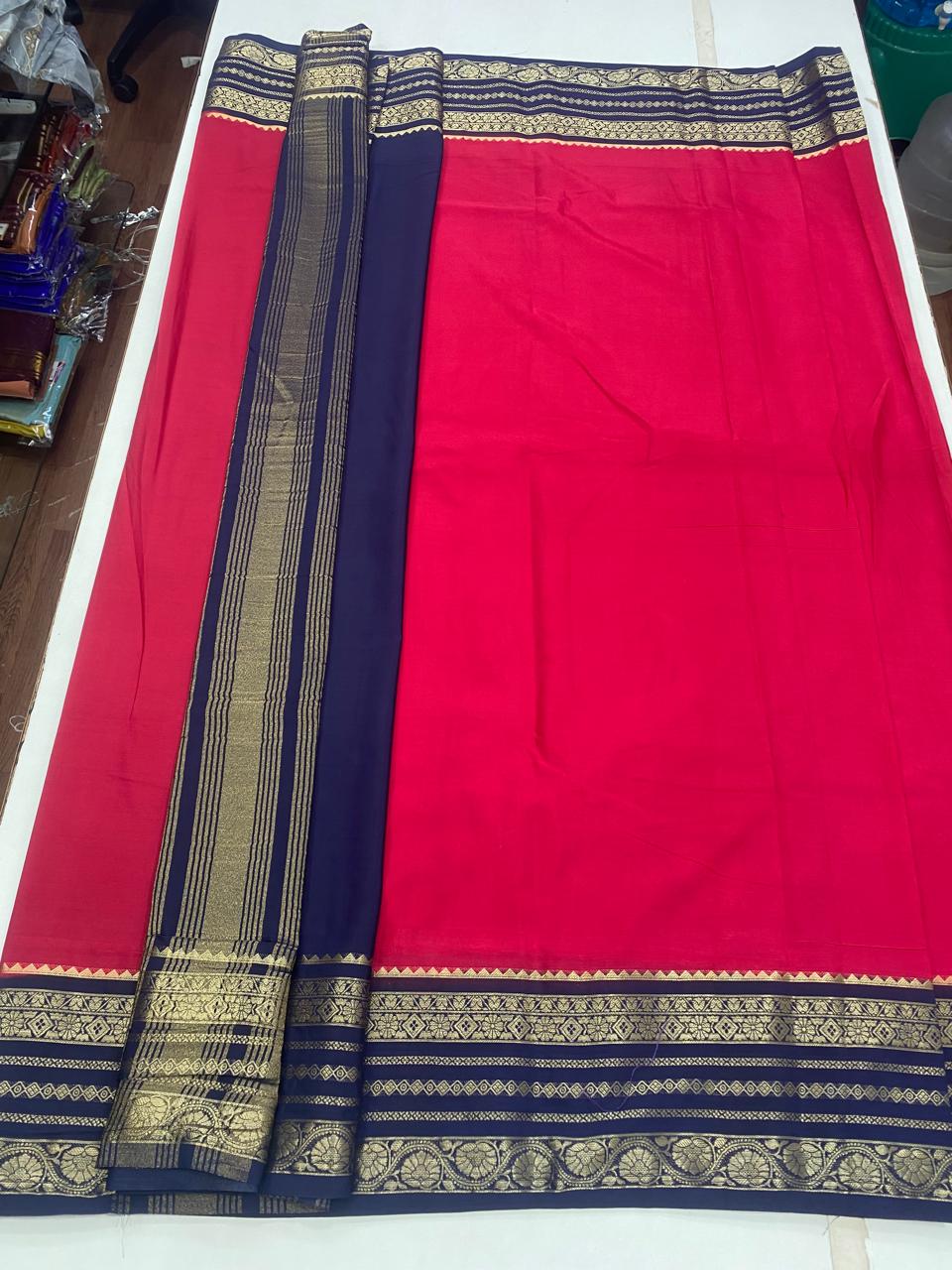 Mysore Crepe Zari Border Saree (2944B)