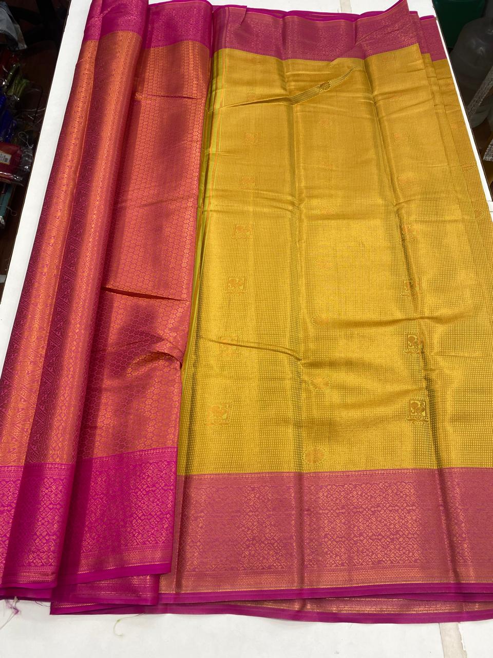 Semi Silk Broket Saree (2935A)