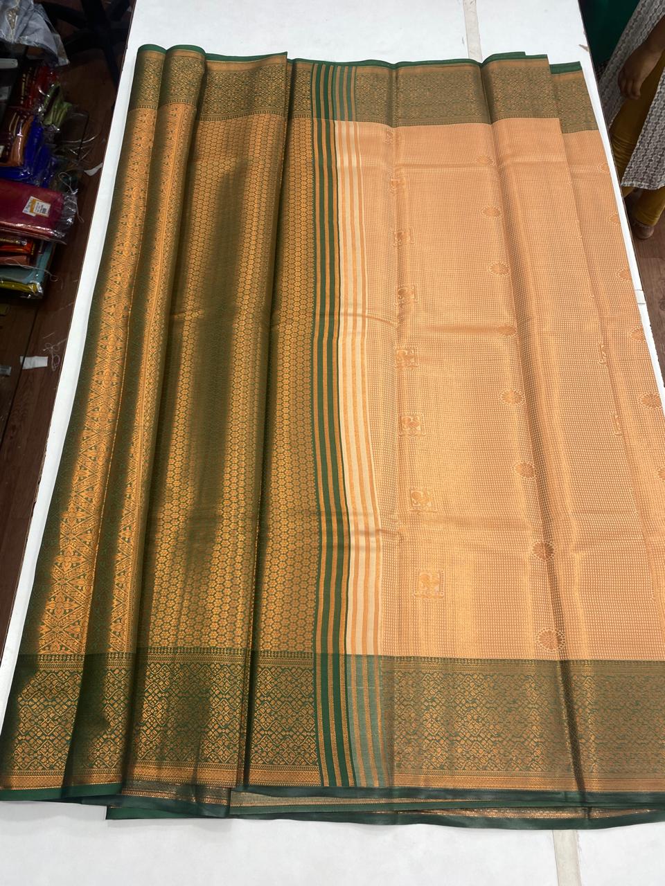 Semi Silk Broket Saree (2935A)