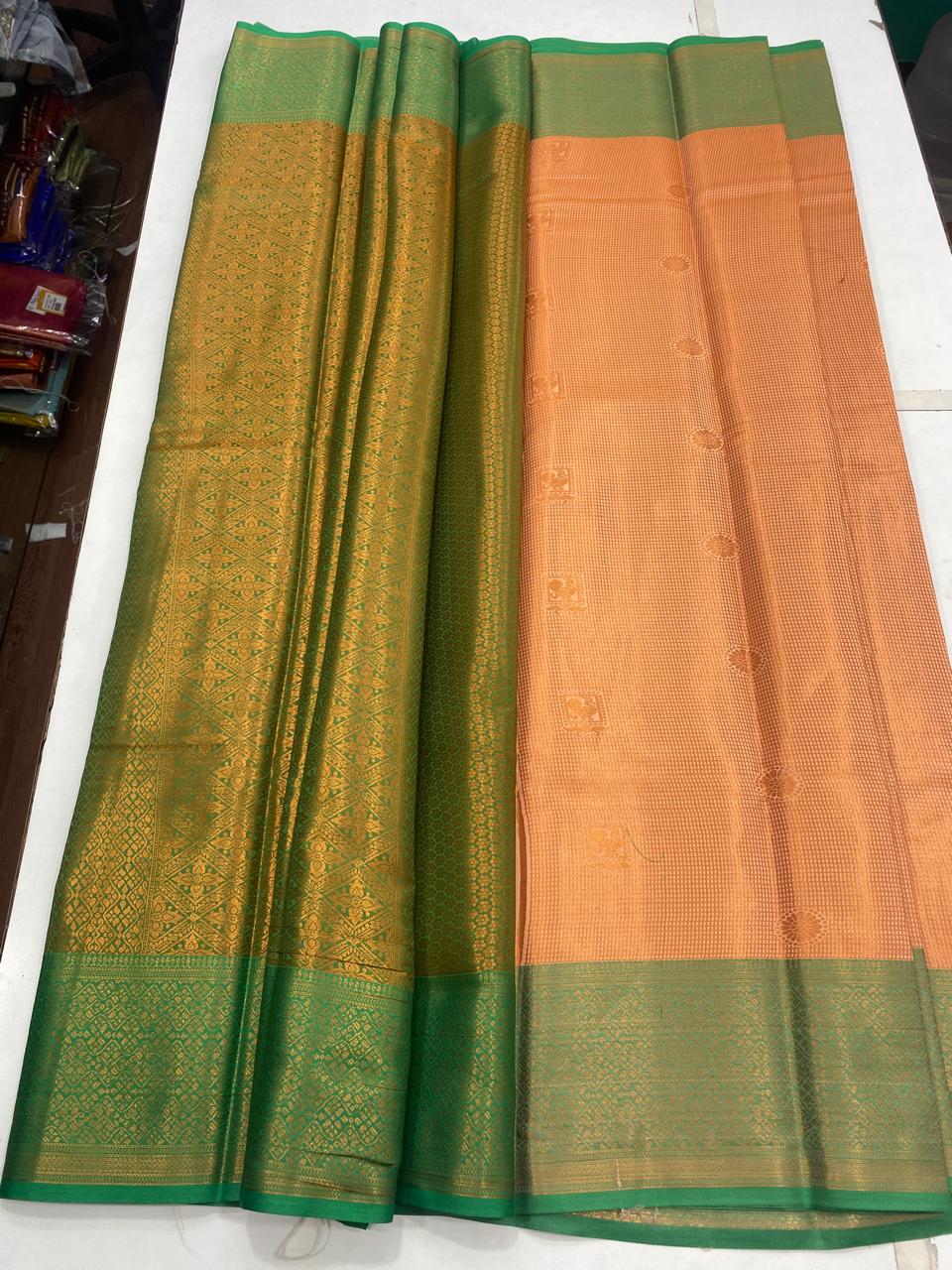 Semi Silk Broket Saree (2935A)