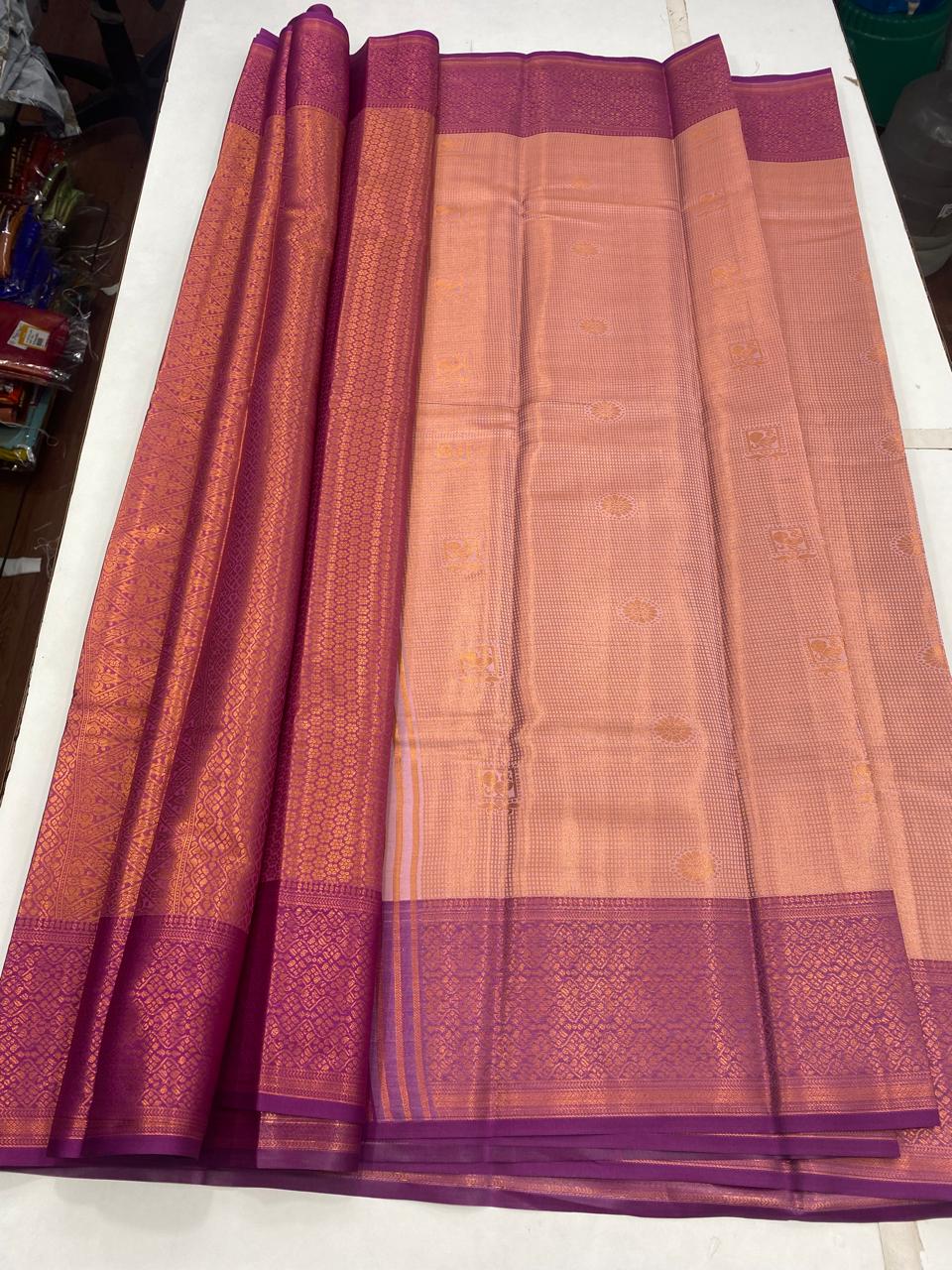 Semi Silk Broket Saree (2935A)