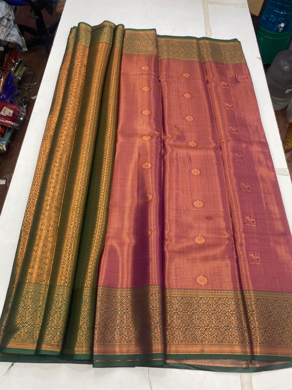 Semi Silk Broket Saree (2935A)
