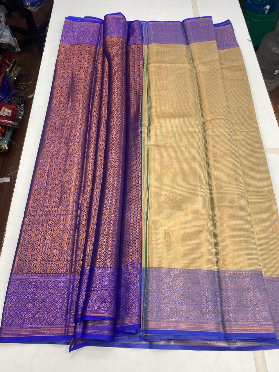 Semi Silk Broket Saree (2935A)
