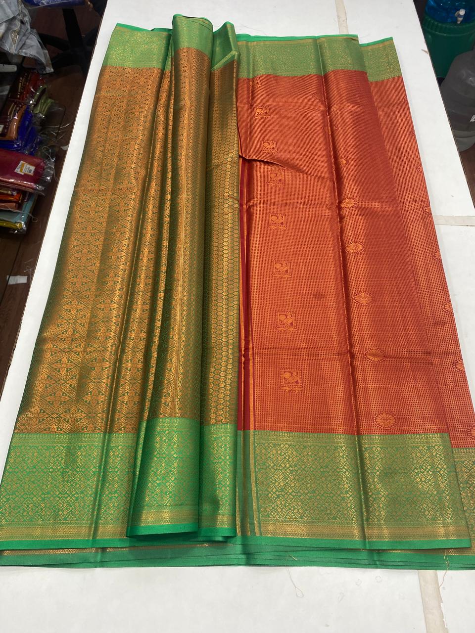 Semi Silk Broket Saree (2935A)