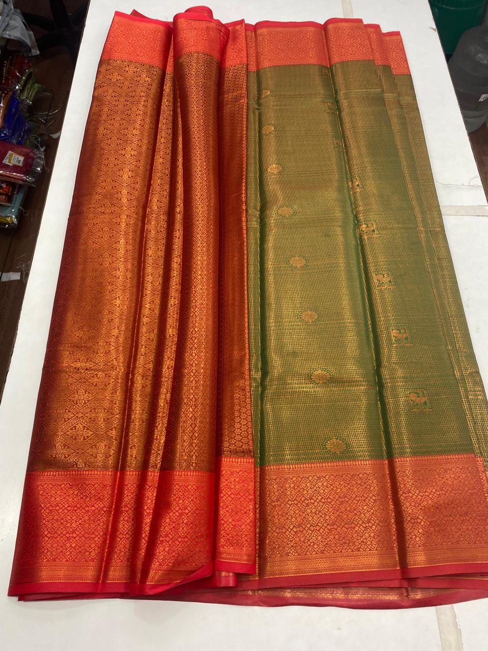 Semi Silk Broket Saree (2935A)