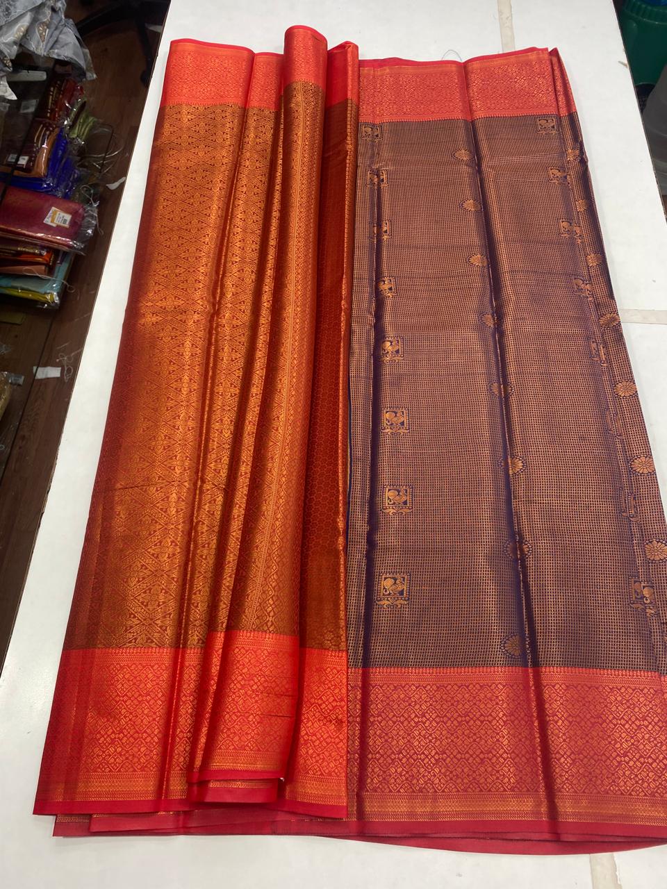 Semi Silk Broket Saree (2935A)