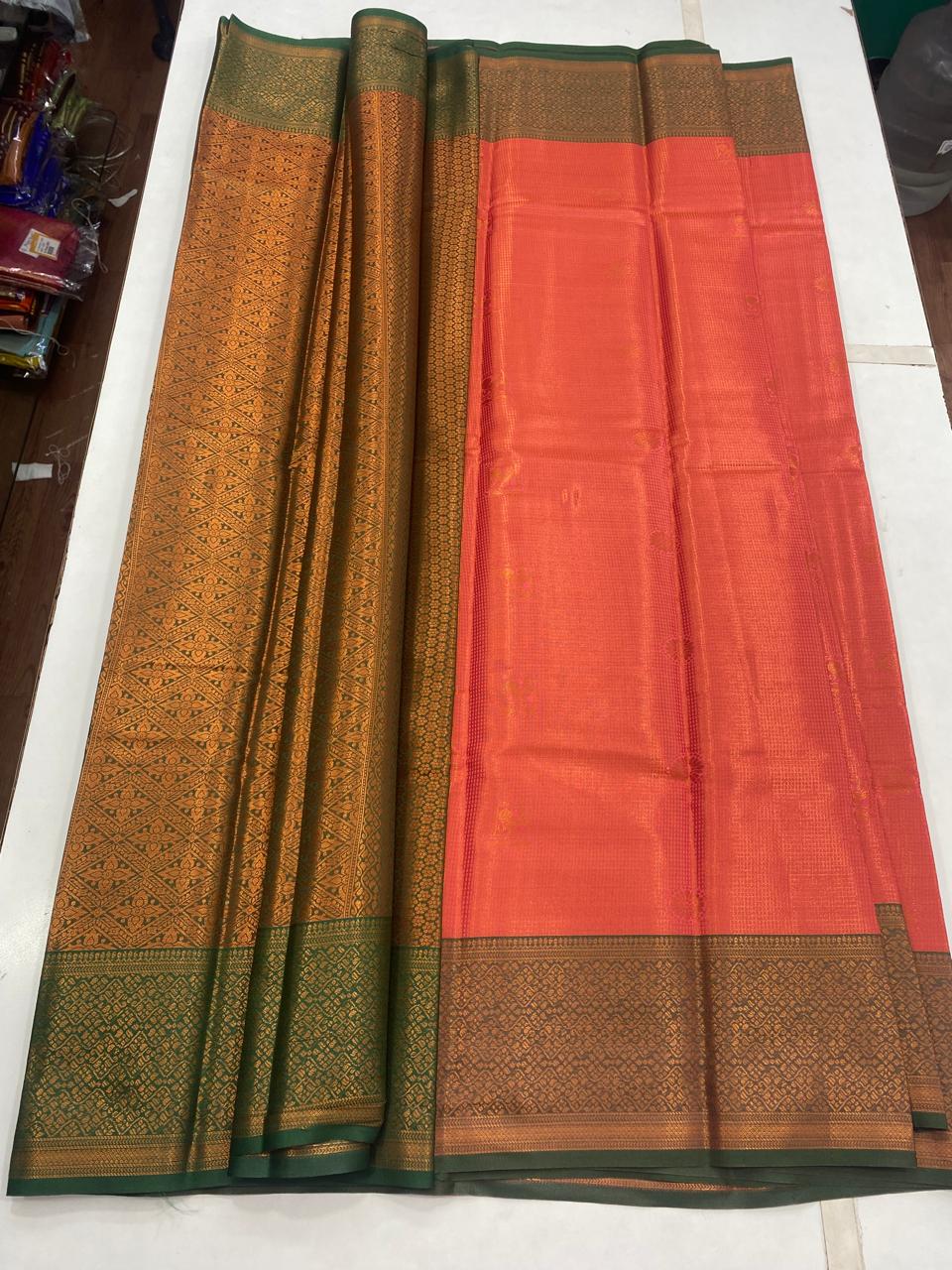 Semi Silk Broket Saree (2935A)