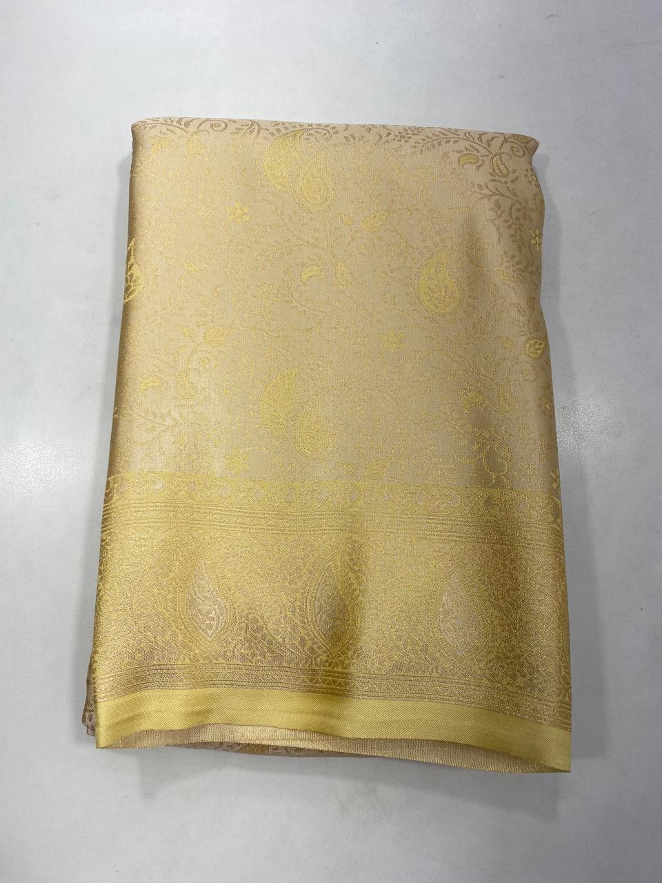 Semi Silk Tissue Broket Satin Saree (2787C)