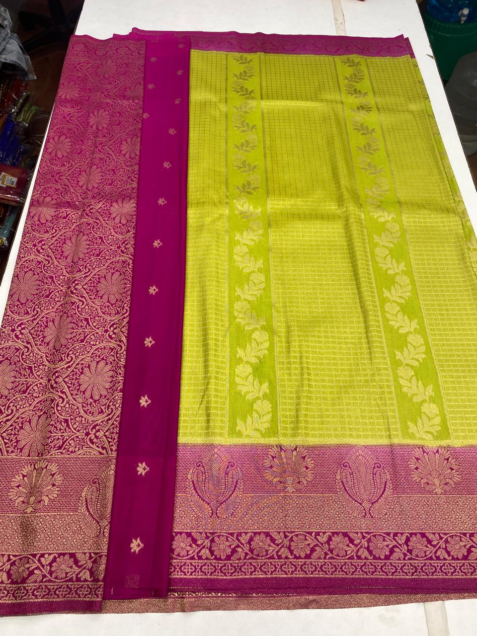 Georgette fancy butta saree (2945)