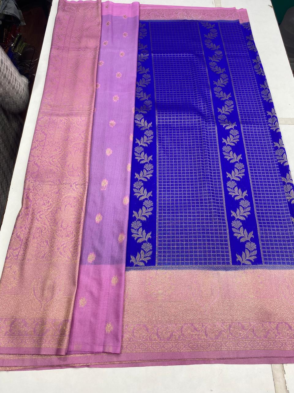 Georgette fancy butta saree (2945)