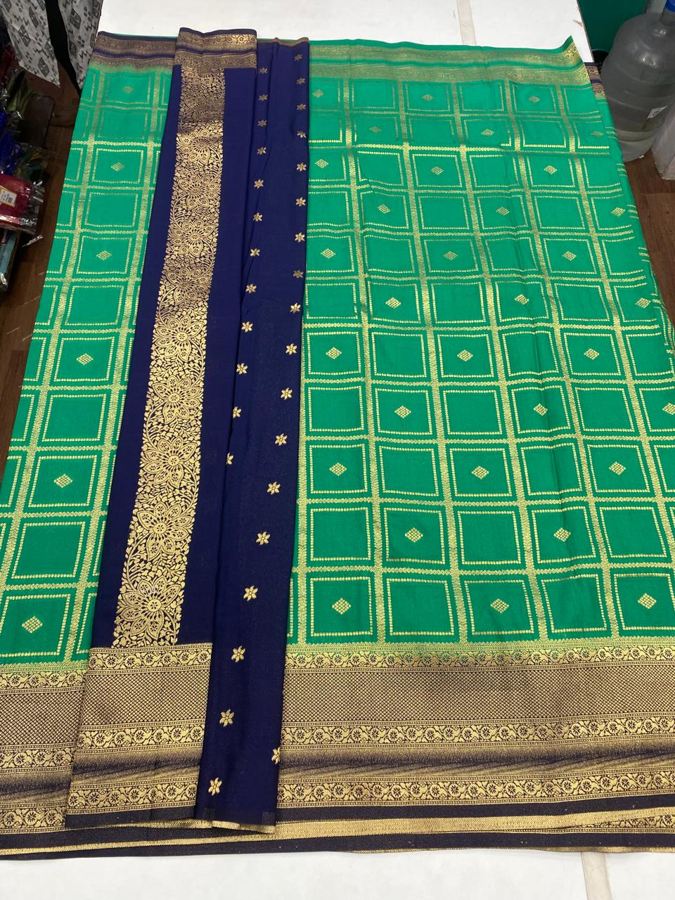 Khaddi Chinnon Checks Saree (2937C)