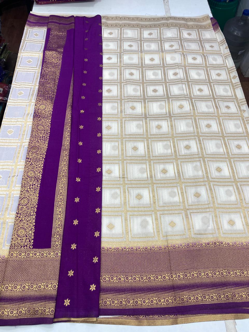 Khaddi Chinnon Checks Saree (2937C)