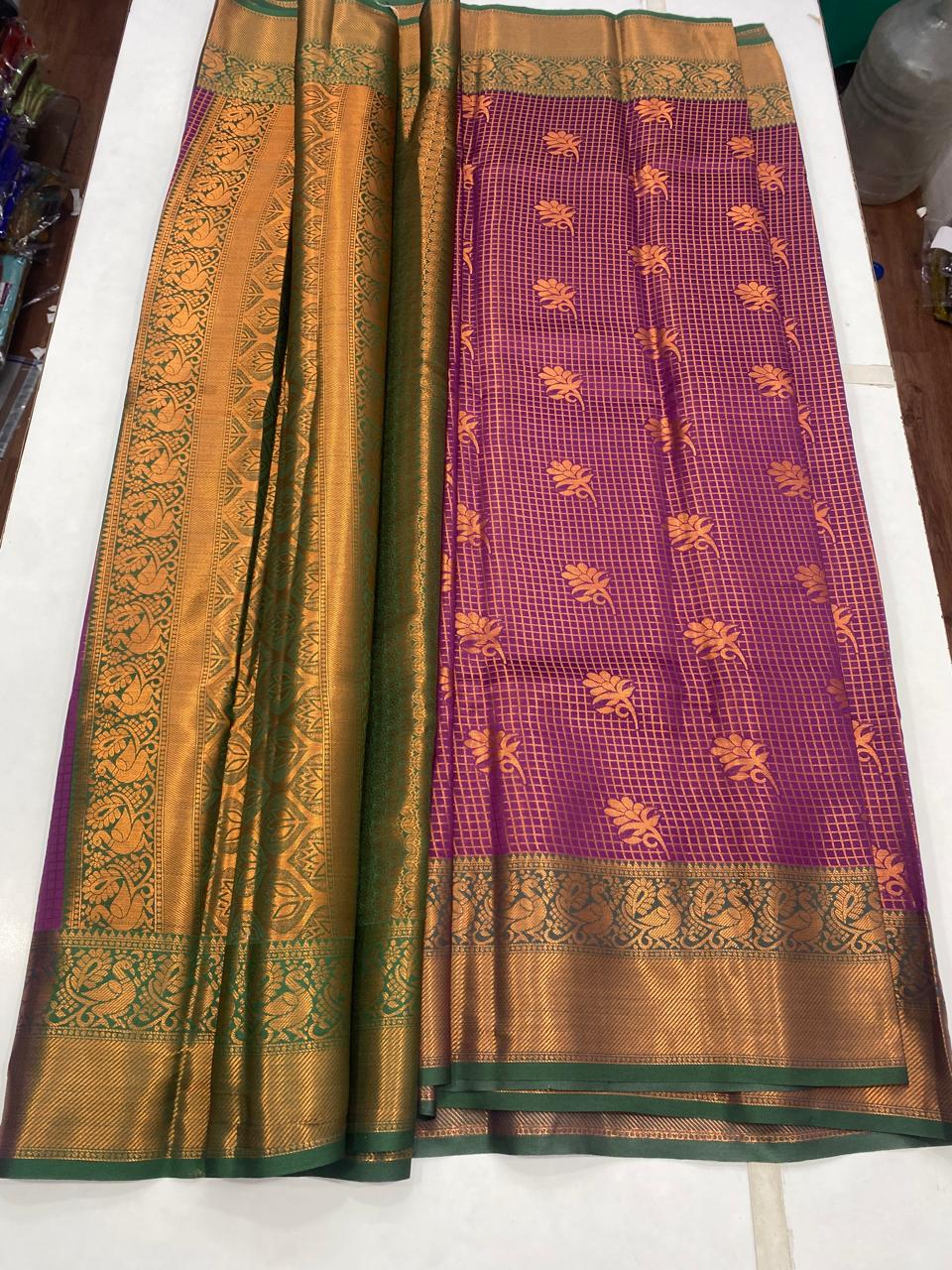 Semi Silk Broket Saree (2935B)