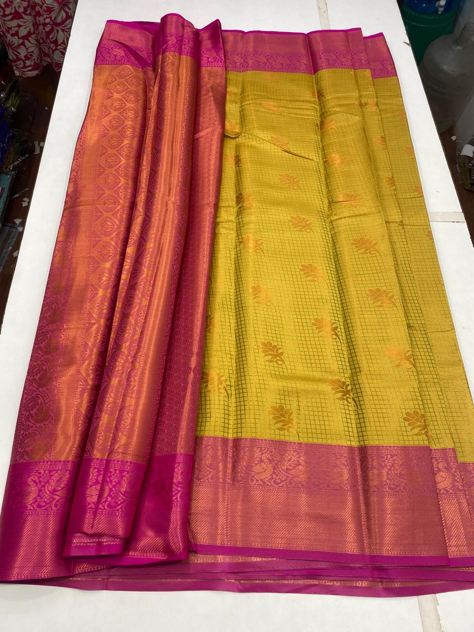 Semi Silk Broket Saree (2935B)
