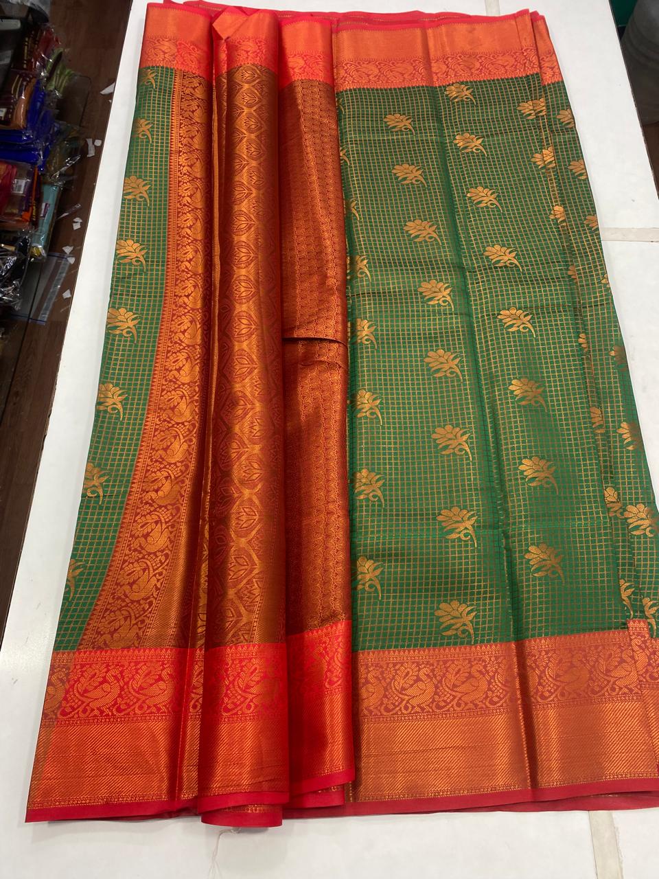 Semi Silk Broket Saree (2935B)