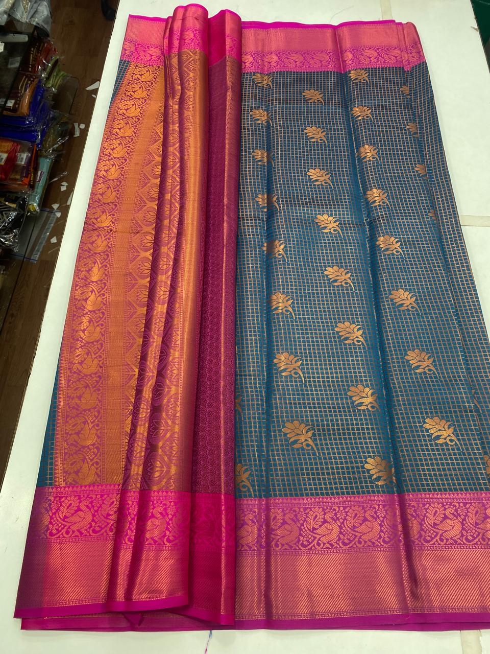 Semi Silk Broket Saree (2935B)
