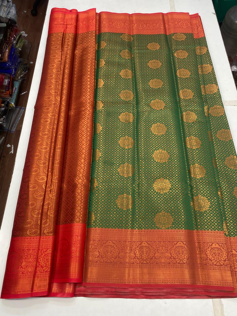 Semi Silk Broket Saree (2935C)