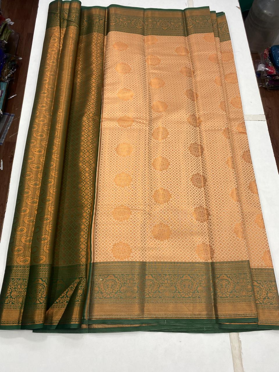 Semi Silk Broket Saree (2935C)