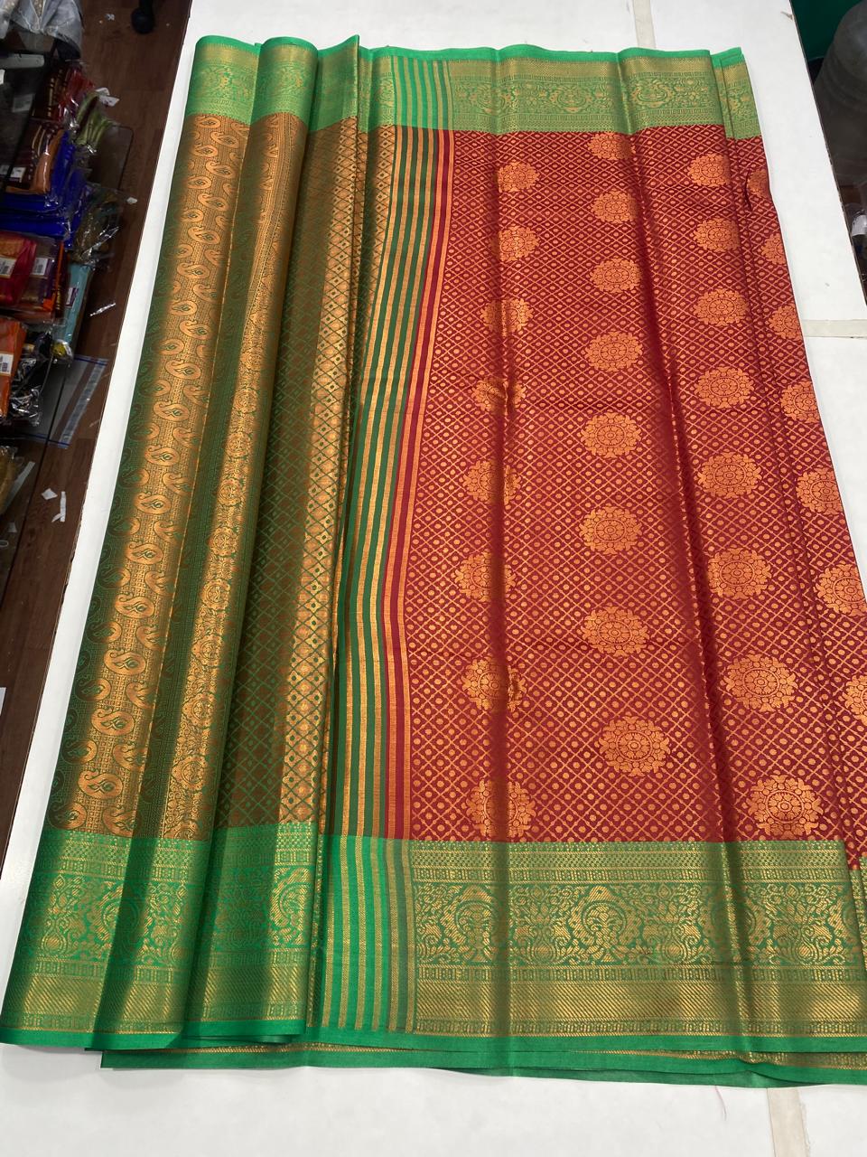 Semi Silk Broket Saree (2935C)