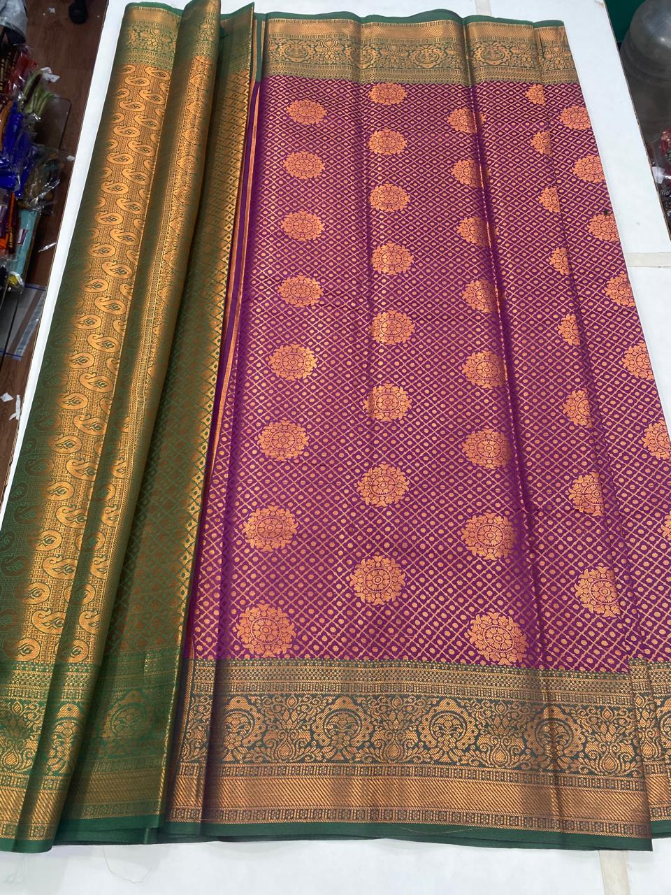 Semi Silk Broket Saree (2935C)