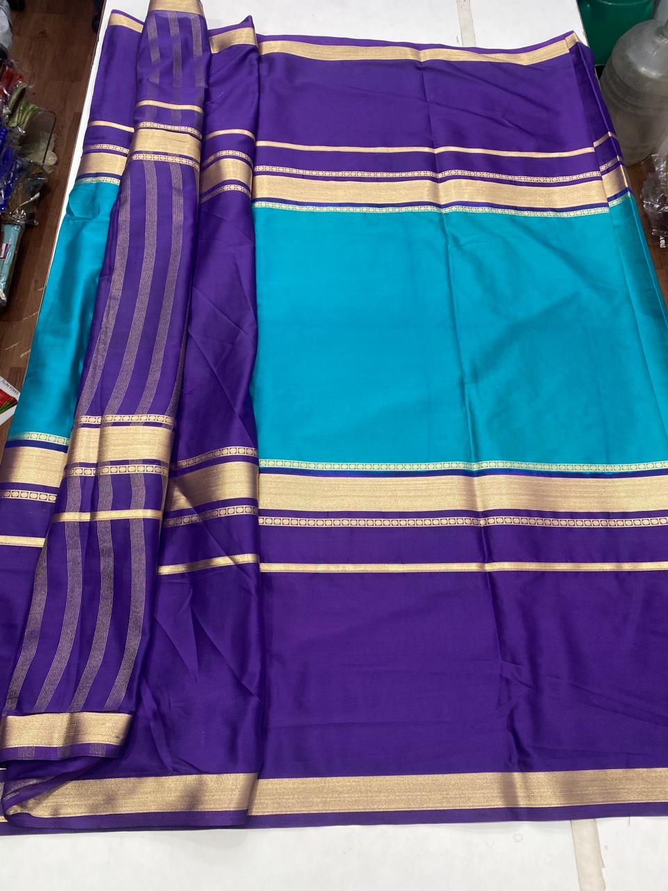 Mysore Crepe Big Border Saree (2851A)