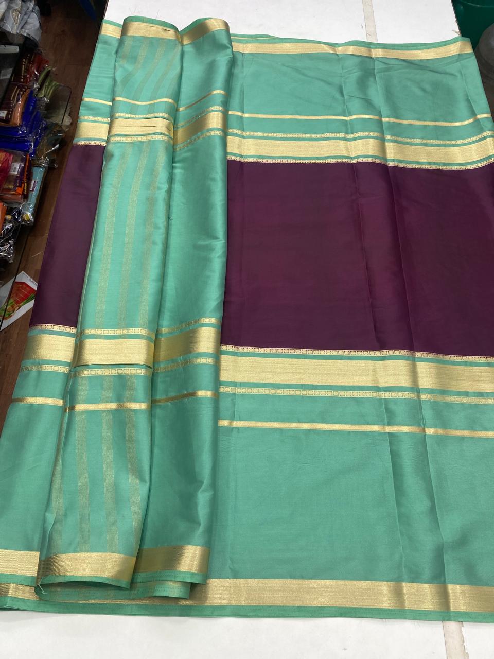 Mysore Crepe Big Border Saree (2851A)