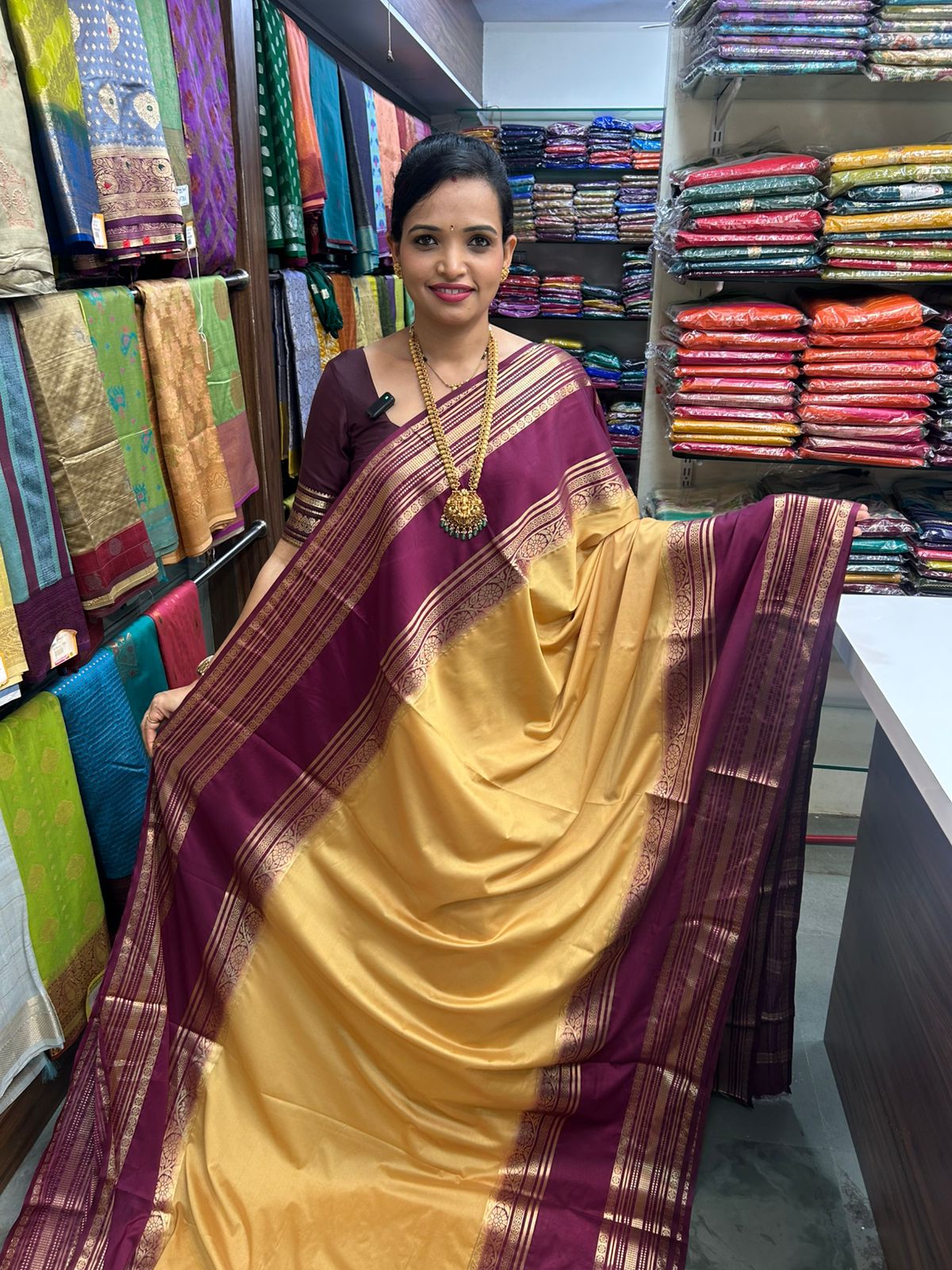 Mysore Crepe Bentex Border Saree(2960)
