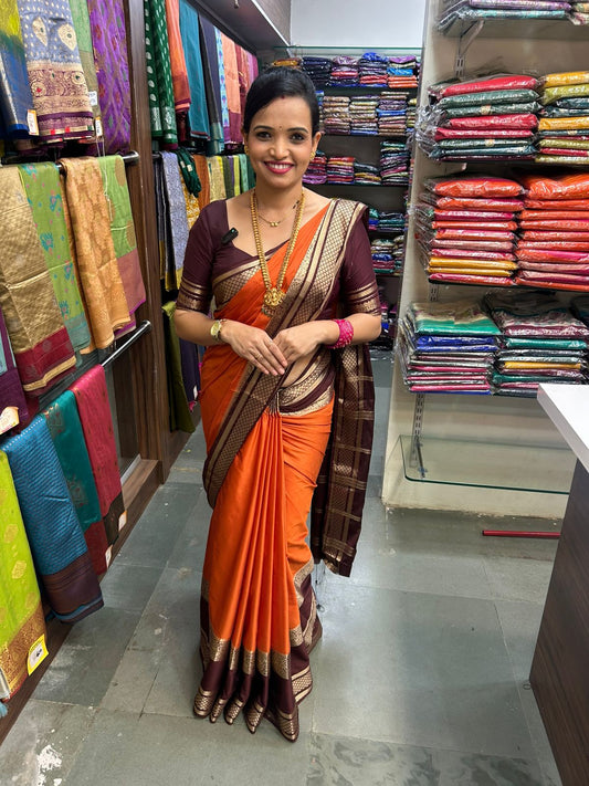 Mysore Crepe Bentex Border Saree ( 2961-R1 )